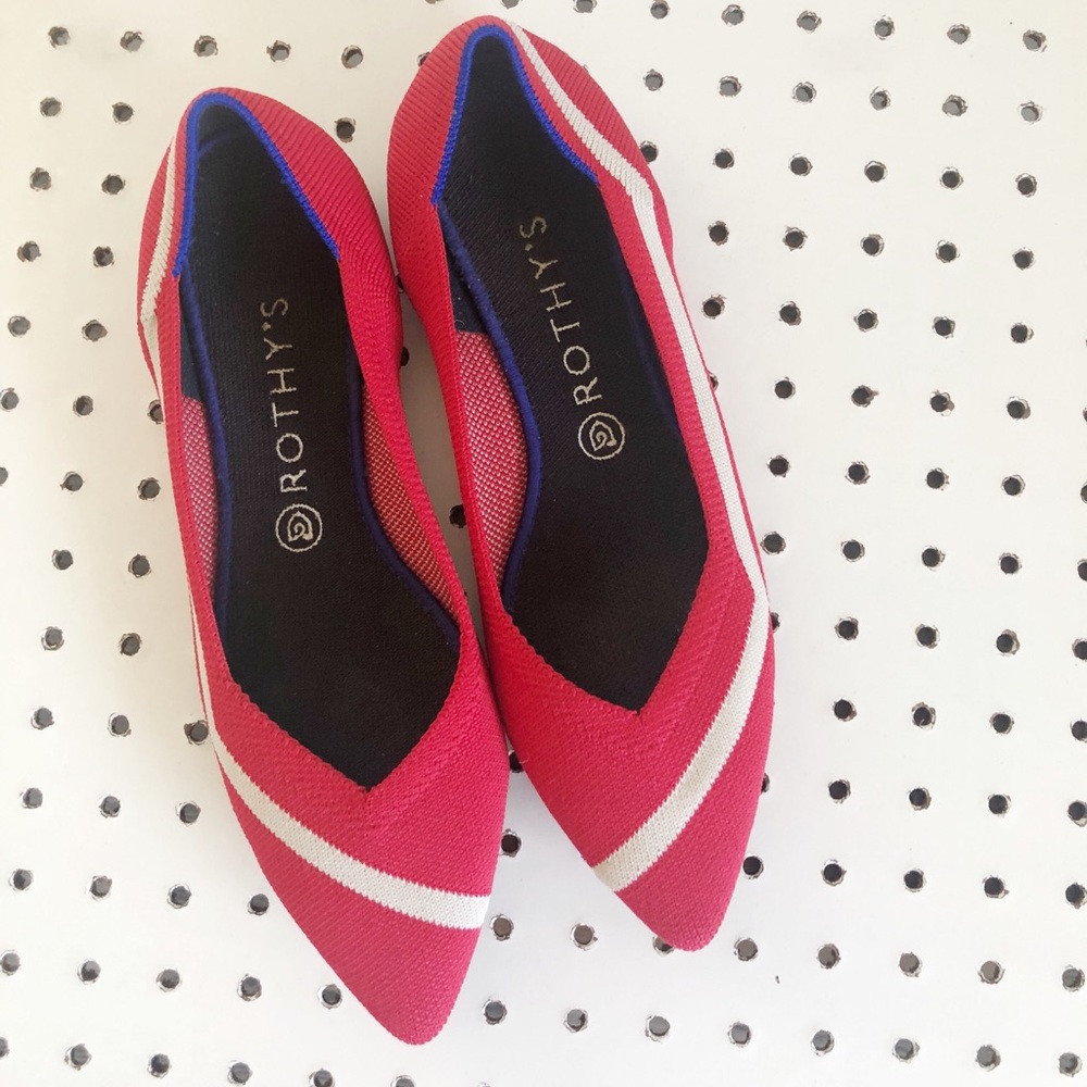 Rothy’s The Point in Red Stripe-Sold Out 9.5